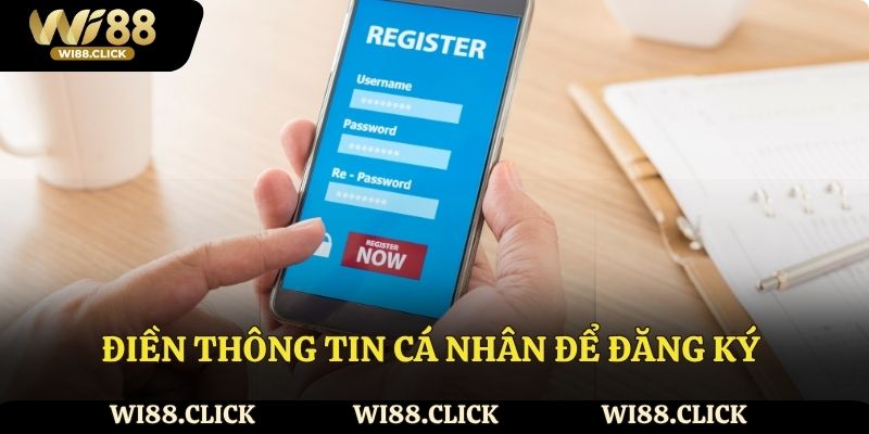 Điền thông tin cá nhân.